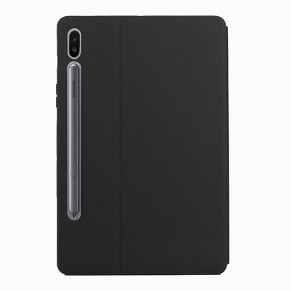 For Samsung Galaxy Tab S8 / Galaxy Tab S7 SM-T870/T875 Dual-Folding Horizontal Flip Tablet Leather Case with Holder & Sleep / Wake-up Function(Black) by bashfashion