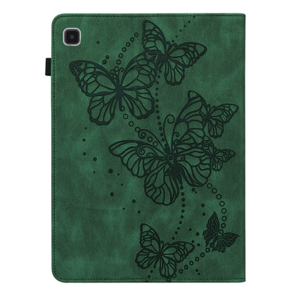 For Samsung Galaxy Tab A7 Lite T220/T225 Embossed Butterfly Pattern Horizontal Flip Leather Tablet Case(Green) by bashfashion