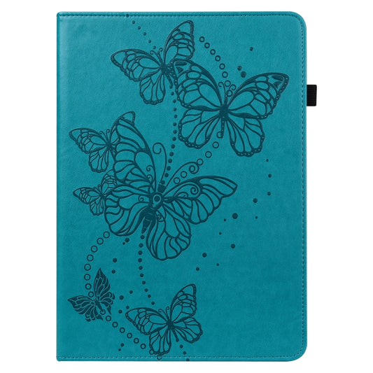 For Samsung Galaxy Tab A7 Lite T220/T225 Embossed Butterfly Pattern Horizontal Flip Leather Tablet Case(Blue) by bashfashion