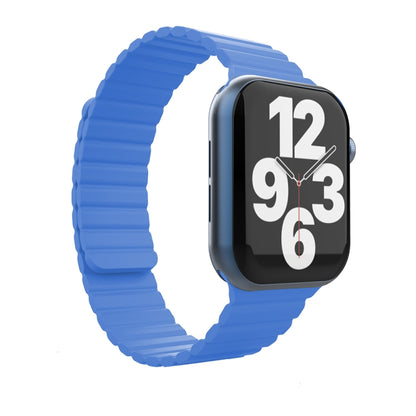 Integrated Silicone Strap Watch Band For Apple Watch Series 9&8&7 41mm / SE 3&SE 2&6&SE&5&4 40mm / 3&2&1 38mm(Blue) by bashfashion
