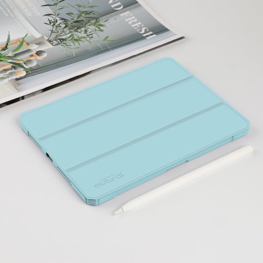 For iPad mini 6 / mini 2024 Mutural Pinyue Series Horizontal Flip Tablet Case with Holder & Pen Slot & Sleep / Wake-up Function(Sky Blue) by Mutural