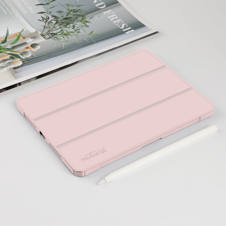 For iPad mini 6 / mini 2024 Mutural Pinyue Series Horizontal Flip Tablet Case with Holder & Pen Slot & Sleep / Wake-up Function(Pink) by Mutural