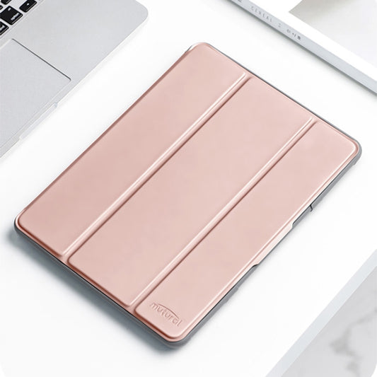 For iPad mini 6 / mini 2024 Mutural Horizontal Flip Tablet Case with Holder & Pen Slot(Rose Gold) by Mutural