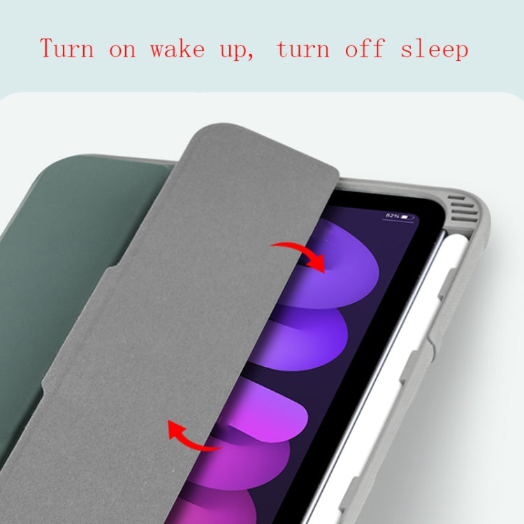 For iPad mini 6 / mini 2024 Mutural Horizontal Flip Tablet Case with Holder & Pen Slot(Red) by Mutural