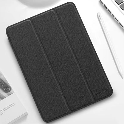 For iPad mini 6 / mini 2024 Mutural YASHI Series Cloth Pattern Texture Horizontal Flip Tablet Case(Black) by Mutural