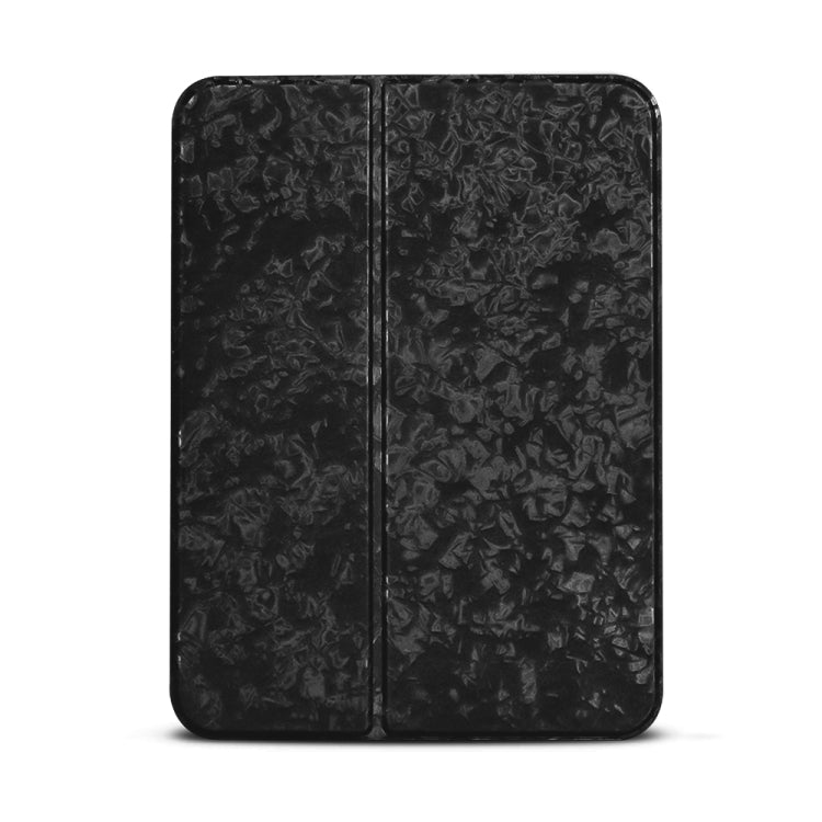For iPad mini 6 / mini 2024 Shell Texture Dual-Fold Smart Leather Tablet Case(Black) by bashfashion