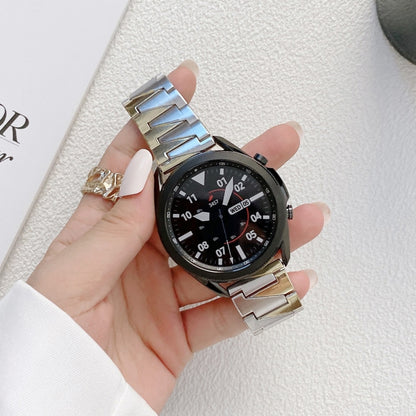 22mm Lightning Bolt Style Steel Watch Band(Silver Gold) by bashfashion