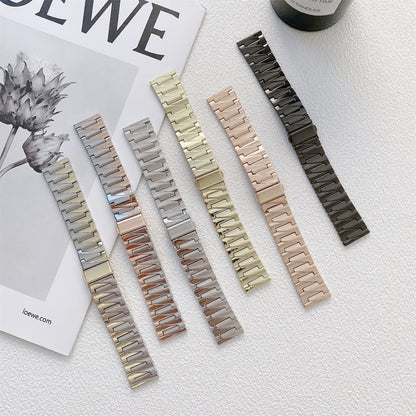 22mm Lightning Bolt Style Steel Watch Band(Silver Gold) by bashfashion