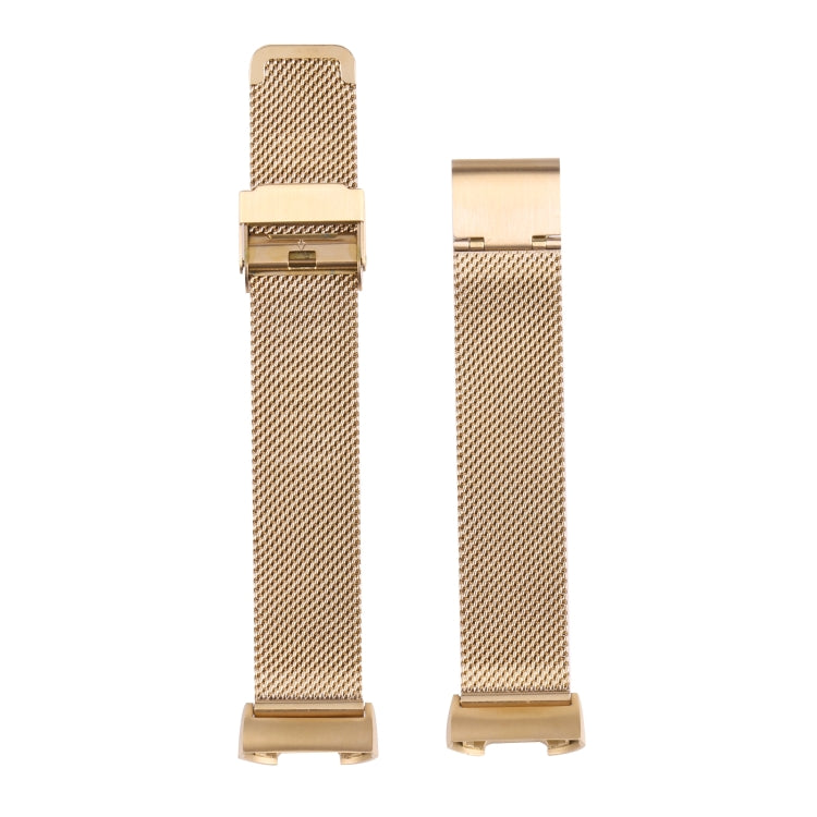 For Fitbit Charge 4 Double Insurance Buckle Milanese Watch Band(Gold) by bashfashion