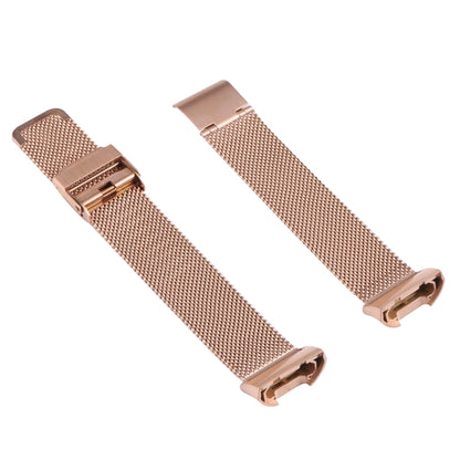 For Fitbit Charge 4 Double Insurance Buckle Milanese Watch Band(Rose Gold) by bashfashion
