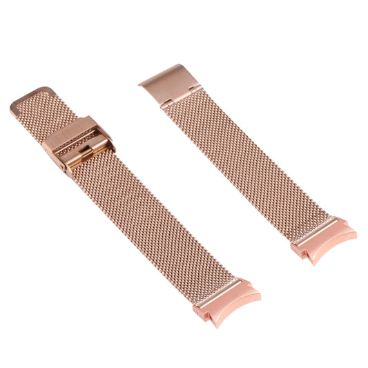 For Samsung Galaxy Watch4 40mm/44mm Double Insurance Buckle Milanese Watch Band(Rose Gold) by bashfashion