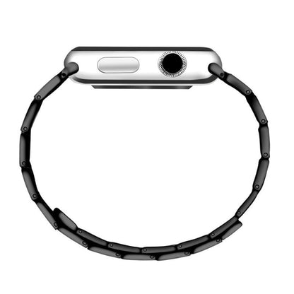 Bamboo Joint Magnetic Steel Watch Band For Apple Watch Ultra 49mm&Watch Ultra 2 49mm / Series 9&8&7 45mm / SE 3&SE 2&6&SE&5&4 44mm / 3&2&1 42mm(Black) by bashfashion
