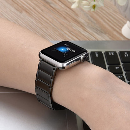 Bamboo Joint Magnetic Steel Watch Band For Apple Watch Ultra 49mm&Watch Ultra 2 49mm / Series 9&8&7 45mm / SE 3&SE 2&6&SE&5&4 44mm / 3&2&1 42mm(Black) by bashfashion