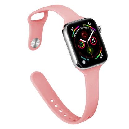 Slimming Silicone Watch Band For Apple Watch Ultra 49mm&Watch Ultra 2 49mm / Series 9&8&7 45mm / SE 3&SE 2&6&SE&5&4 44mm / 3&2&1 42mm(Retro Rose) by bashfashion