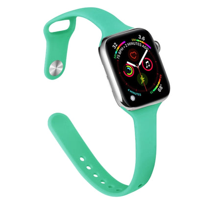Slimming Silicone Watch Band For Apple Watch Ultra 49mm&Watch Ultra 2 49mm / Series 9&8&7 45mm / SE 3&SE 2&6&SE&5&4 44mm / 3&2&1 42mm(Spearmint Green) by bashfashion