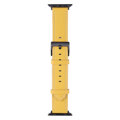 Leather Watch Band For Apple Watch Ultra 49mm&Watch Ultra 2 49mm / Series 9&8&7 45mm / SE 3&SE 2&6&SE&5&4 44mm / 3&2&1 42mm(Yellow) by bashfashion