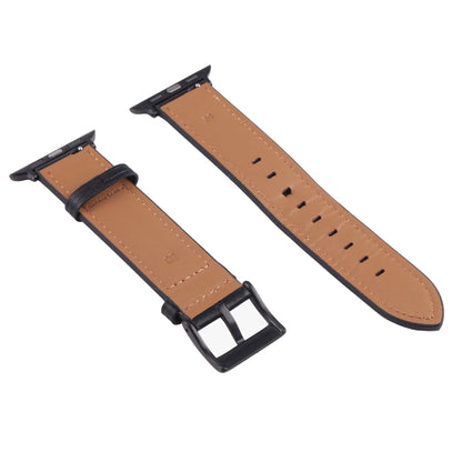 Leather Watch Band For Apple Watch Ultra 49mm&Watch Ultra 2 49mm / Series 9&8&7 45mm / SE 3&SE 2&6&SE&5&4 44mm / 3&2&1 42mm(Black) by bashfashion