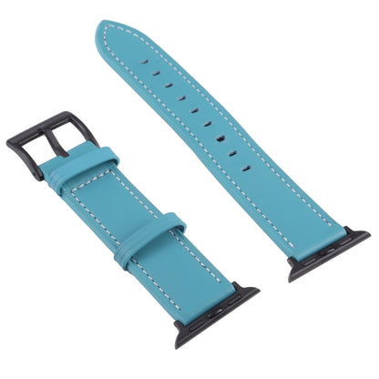 Leather Watch Band For Apple Watch Ultra 49mm&Watch Ultra 2 49mm / Series 9&8&7 45mm / SE 3&SE 2&6&SE&5&4 44mm / 3&2&1 42mm(Blue) by bashfashion
