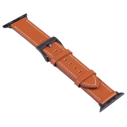 Leather Watch Band For Apple Watch Series 9&8&7 41mm / SE 3&SE 2&6&SE&5&4 40mm / 3&2&1 38mm(Orange) by bashfashion