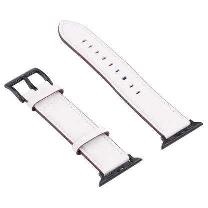 Leather Watch Band For Apple Watch Series 9&8&7 41mm / SE 3&SE 2&6&SE&5&4 40mm / 3&2&1 38mm(White) by bashfashion