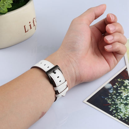 Leather Watch Band For Apple Watch Series 9&8&7 41mm / SE 3&SE 2&6&SE&5&4 40mm / 3&2&1 38mm(White) by bashfashion