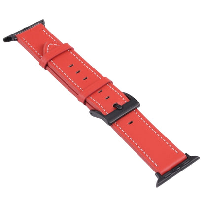 Leather Watch Band For Apple Watch Series 9&8&7 41mm / SE 3&SE 2&6&SE&5&4 40mm / 3&2&1 38mm(Red) by bashfashion