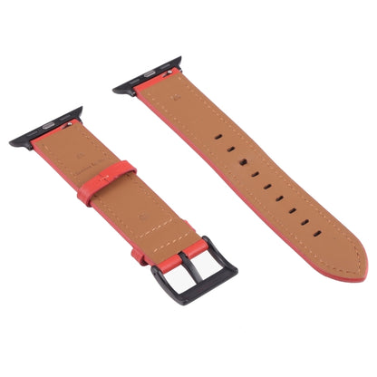 Leather Watch Band For Apple Watch Series 9&8&7 41mm / SE 3&SE 2&6&SE&5&4 40mm / 3&2&1 38mm(Red) by bashfashion