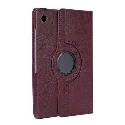 For Samsung Galaxy Tab A8 360 Degree Rotation Litchi Texture Tablet Leather Case with Holder & Sleep / Wake-up Function(Purple) by bashfashion
