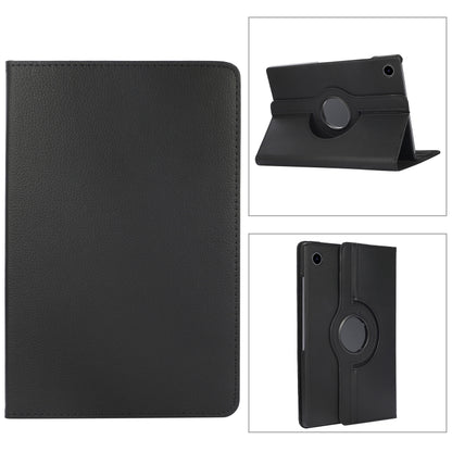 For Samsung Galaxy Tab A8 360 Degree Rotation Litchi Texture Tablet Leather Case with Holder & Sleep / Wake-up Function(Black) by bashfashion