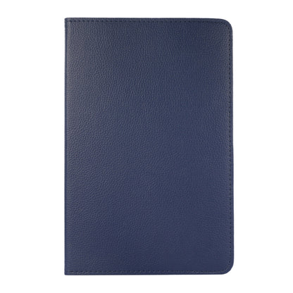 For Samsung Galaxy Tab A8 360 Degree Rotation Litchi Texture Tablet Leather Case with Holder & Sleep / Wake-up Function(Dark Blue) by bashfashion