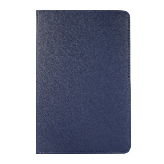 For Samsung Galaxy Tab A8 360 Degree Rotation Litchi Texture Tablet Leather Case with Holder & Sleep / Wake-up Function(Dark Blue) by bashfashion