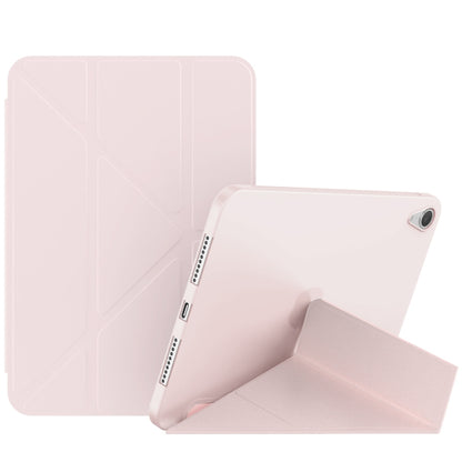 For iPad mini 2024 / mini 6 Double-sided Matte Deformation TPU Tablet Leather Case with Holder & Sleep / Wake-up Function(Pink) by bashfashion