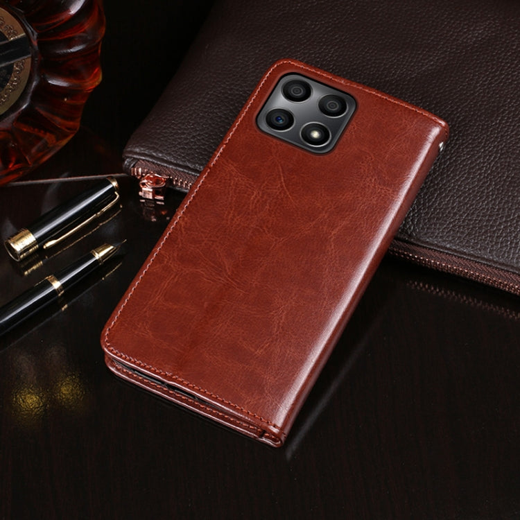 For Huawei Honor X30i idewei Crazy Horse Texture Leather Phone Case with Holder & Card Slots & Wallet(Rose Red) by idewei
