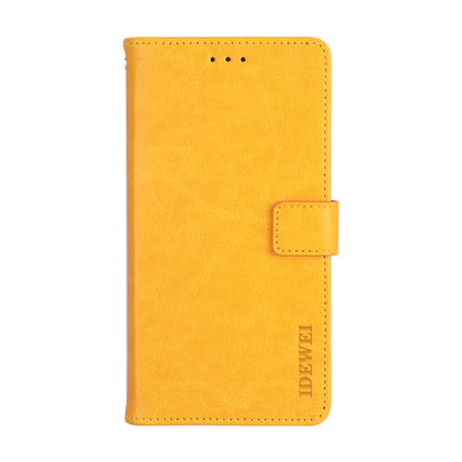 For Huawei Honor X30i idewei Crazy Horse Texture Leather Phone Case with Holder & Card Slots & Wallet(Yellow) by idewei