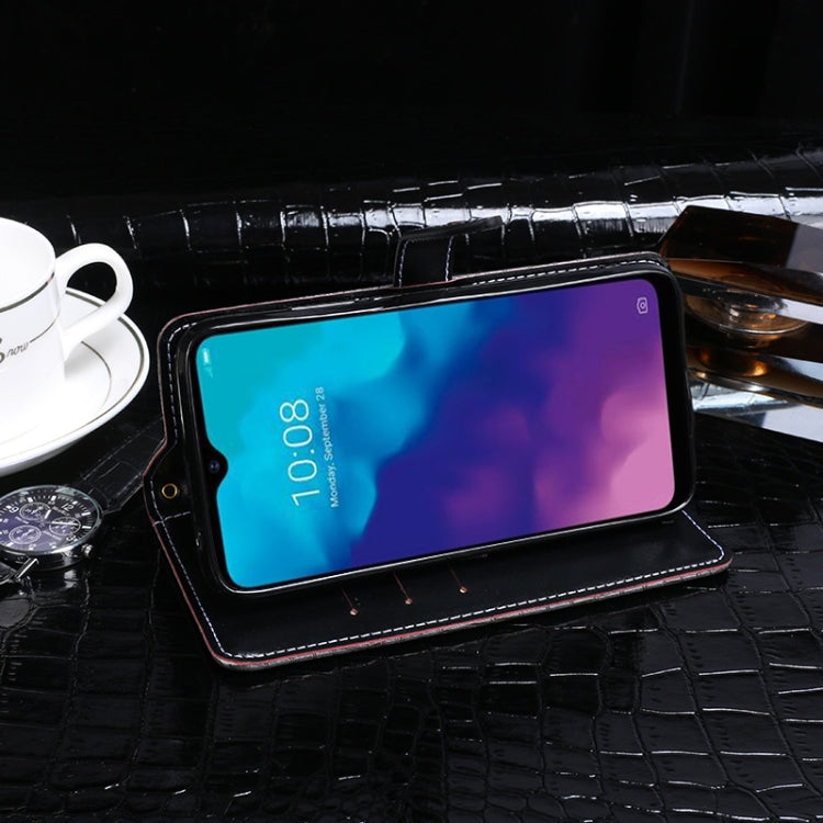 For ZTE Blade V30 Vita idewei Crocodile Texture Horizontal Flip Phone Leather Case(Black) by idewei