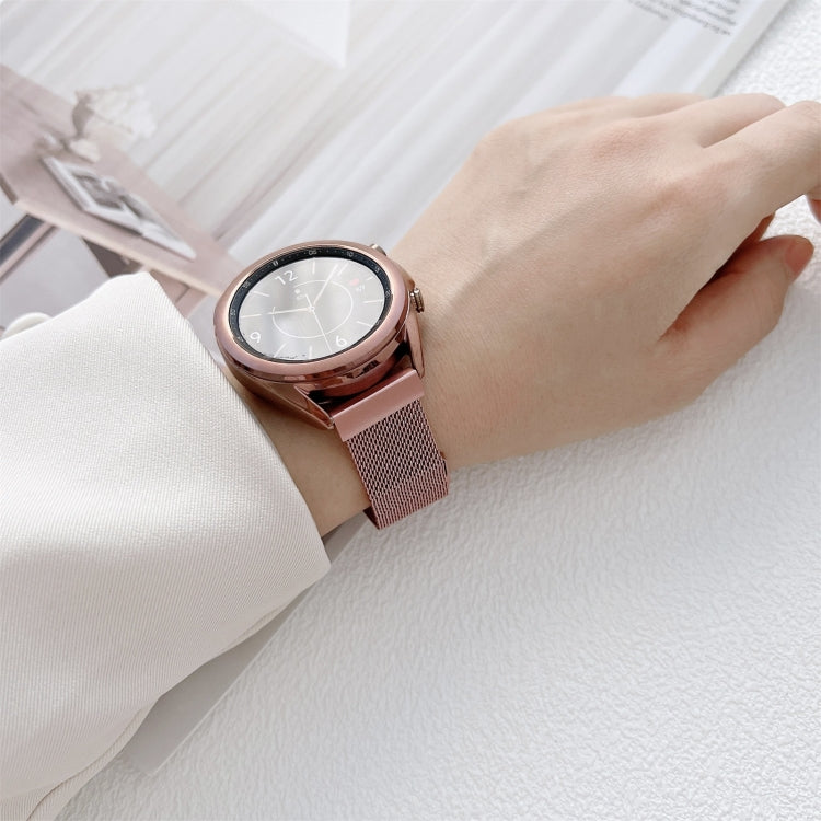 22mm Two Sections Milan Steel Watch Band(Silver) by bashfashion