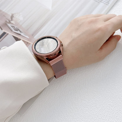 22mm Two Sections Milan Steel Watch Band(Silver) by bashfashion