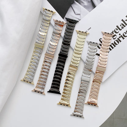 Lightning Shape Stainless Steel Watch Band For Apple Watch Series 9&8&7 41mm / SE 3&SE 2&6&SE&5&4 40mm / 3&2&1 38mm(Gold) by bashfashion