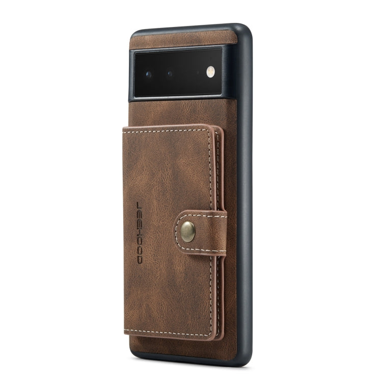 For Google Pixel 6 JEEHOOD Retro Magnetic Detachable Phone Protective Case(Brown) by JEEHOOD