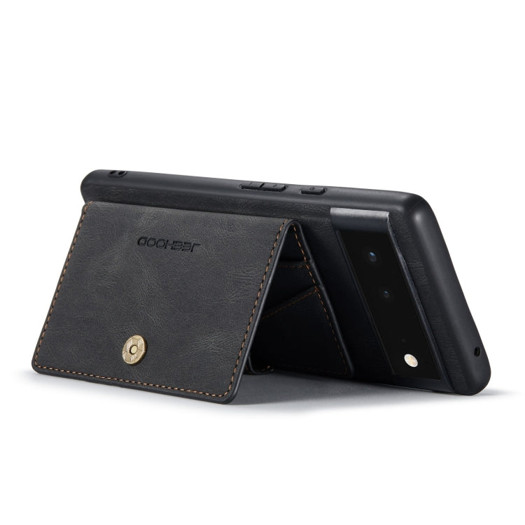 For Google Pixel 6 Pro JEEHOOD Retro Magnetic Detachable Phone Protective Case(Black) by JEEHOOD