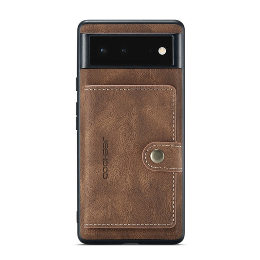 For Google Pixel 6 Pro JEEHOOD Retro Magnetic Detachable Phone Protective Case(Brown) by JEEHOOD