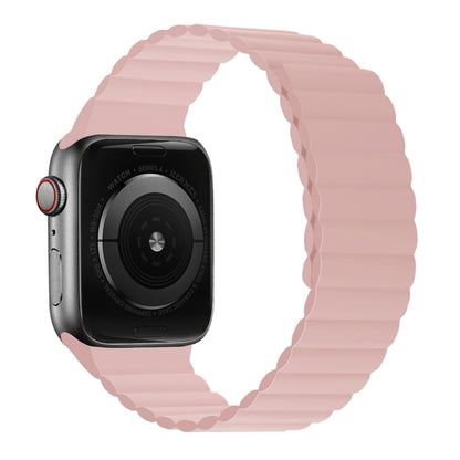 Silicone Magnetic Integrated Long Strap Watch Band For Apple Watch Series 9&8&7 41mm / SE 3&SE 2&6&SE&5&4 40mm / 3&2&1 38mm(Pink) by bashfashion