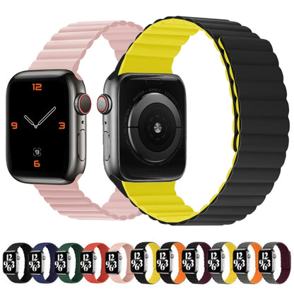 Silicone Magnetic Integrated Long Strap Watch Band For Apple Watch Series 9&8&7 41mm / SE 3&SE 2&6&SE&5&4 40mm / 3&2&1 38mm(Pink) by bashfashion