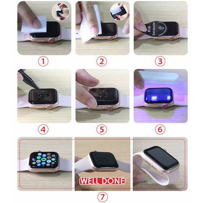UV Liquid Curved Full Glue Full Screen Tempered Glass Film For Apple Watch Series 9 / 8 / 7 41mm by bashfashion