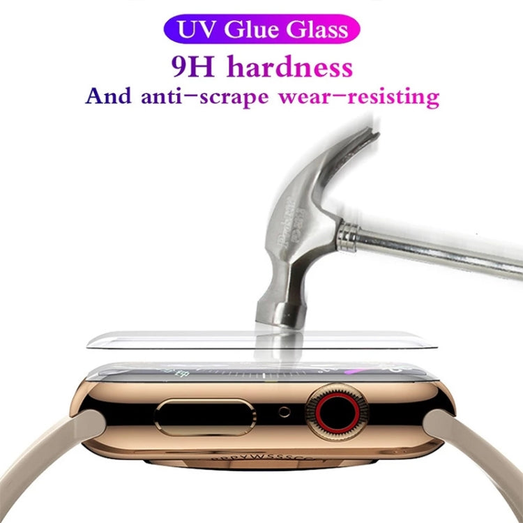 UV Liquid Curved Full Glue Full Screen Tempered Glass Film For Apple Watch Series 9 / 8 / 7 45mm by bashfashion