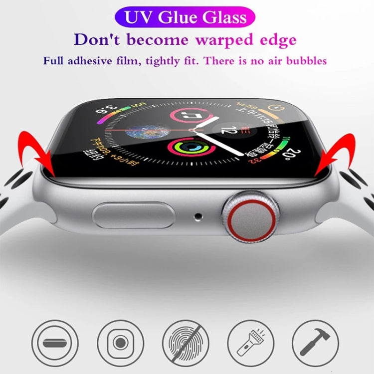 UV Liquid Curved Full Glue Full Screen Tempered Glass Film For Apple Watch Series 9 / 8 / 7 45mm by bashfashion