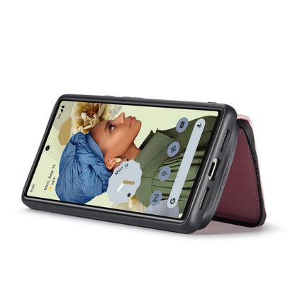 For Google Pixel 6 JEEHOOD Magnetic Zipper Horizontal Flip Phone Leather Case(Pink) by JEEHOOD