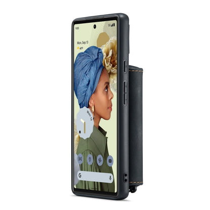 For Google Pixel 6 JEEHOOD Magnetic Zipper Horizontal Flip Phone Leather Case(Black) by JEEHOOD