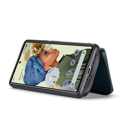 For Google Pixel 6 Pro JEEHOOD Magnetic Zipper Horizontal Flip Phone Leather Case(Blue) by JEEHOOD