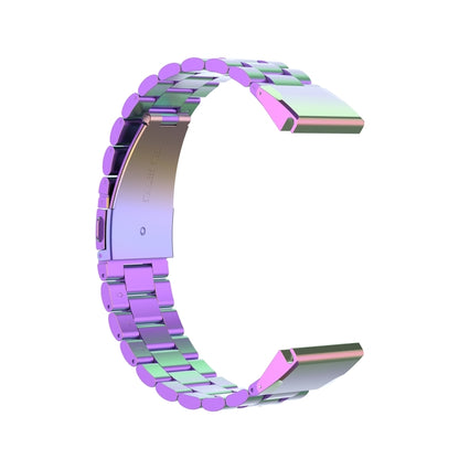 For Garmin Fenix 5S Stainless Steel Watch Band(Colorful) by bashfashion